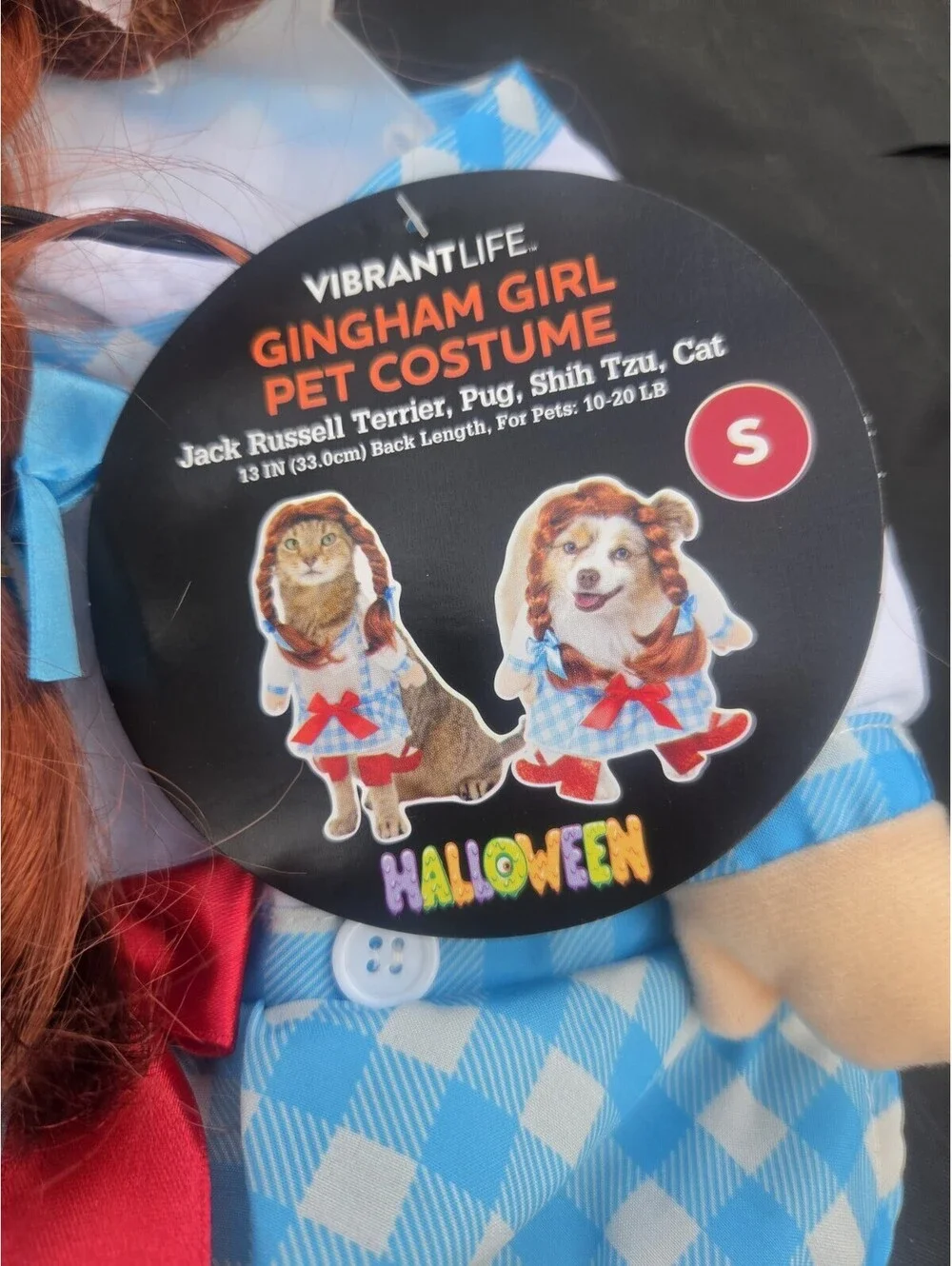 Wizard of oz Dorothy dog costume size small